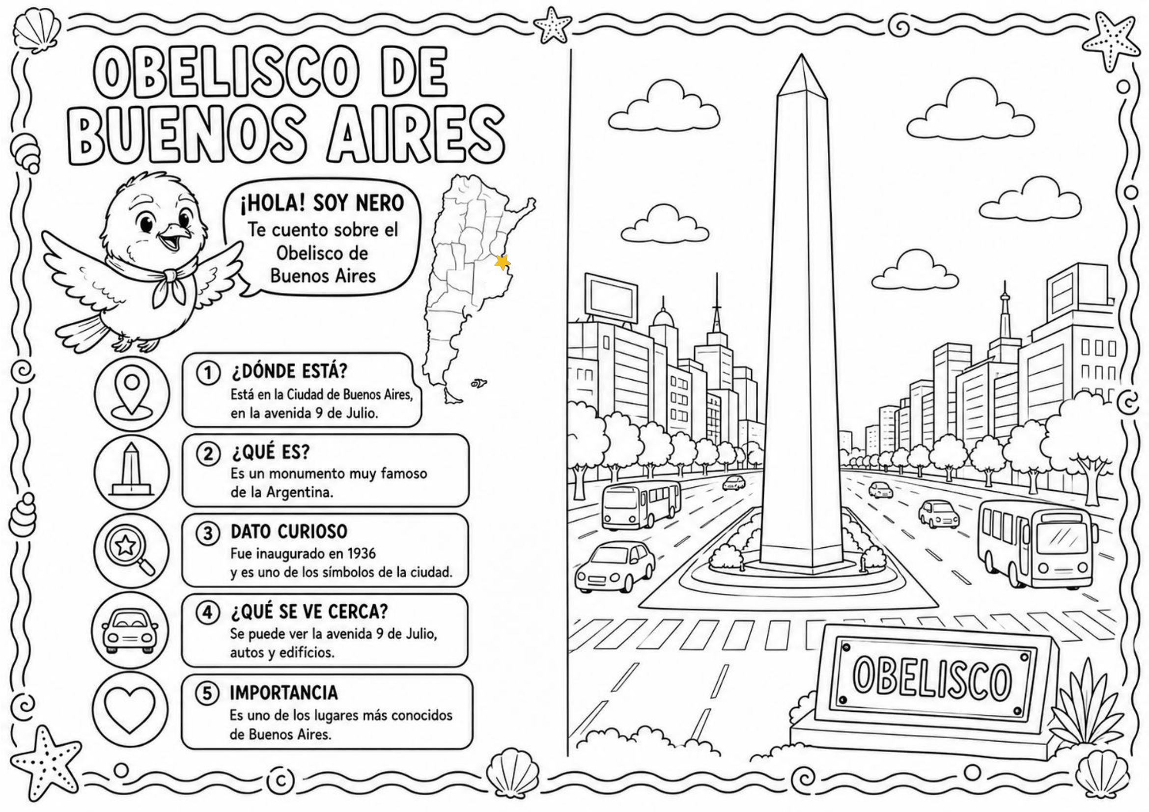 Hoja del Obelisco de Buenos Aires